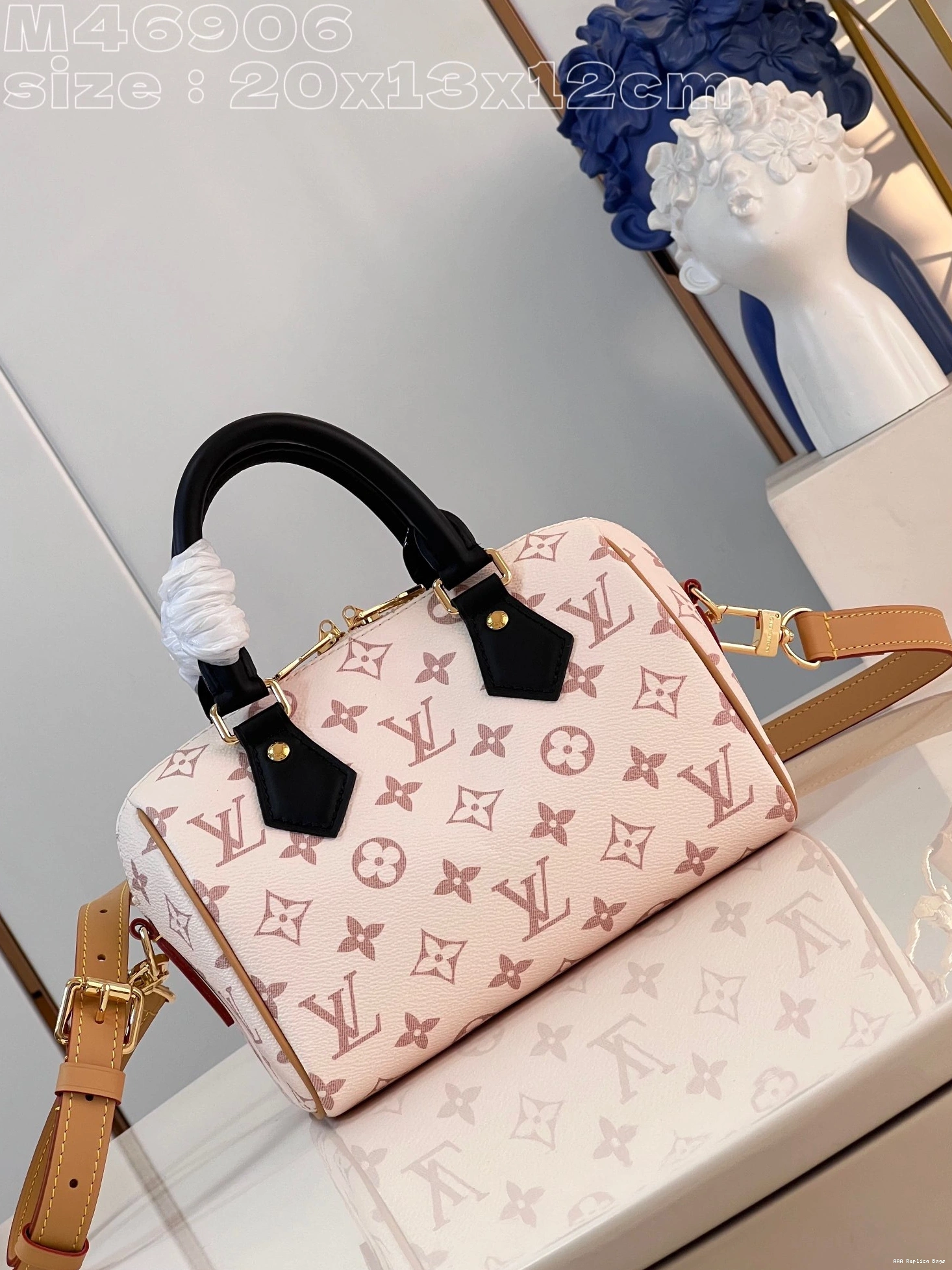 Aaa replica bags SPEEDY VUITTON 20 BANDOULIÈRE LOUIS 0808